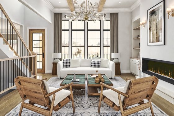 Interior - Family Room 1 for European House Plan #54-718 - 5 bed, 5.5 bath