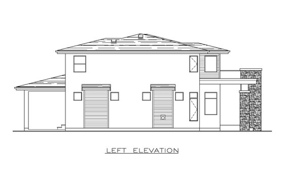 Exterior - Other Elevation 1 for Modern House Plan #1100-57 - 4 bed, 2.5 bath