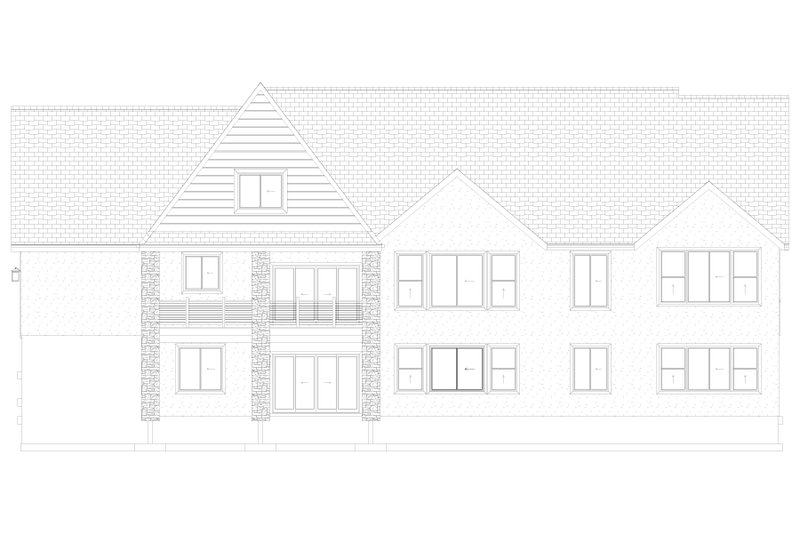 House Design - Exterior - Rear Elevation 3 for European House Plan #1060-293 - 5 bed, 3.5 bath