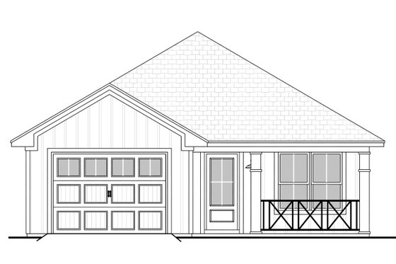 Exterior - Front Elevation 4 for Cottage House Plan #430-39 - 3 bed, 2 bath