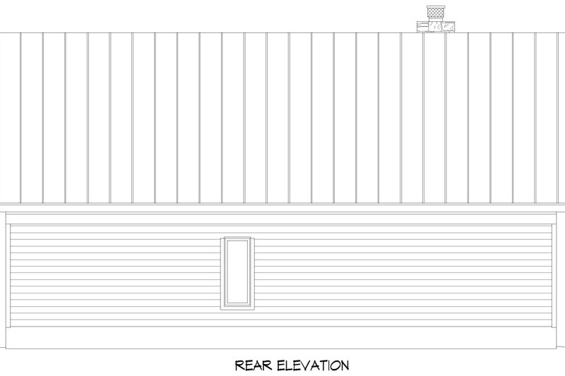 Home Plan - Exterior - Rear Elevation for Country House Plan #932-1420 - 2 bed, 2 bath