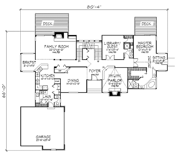 House Plan Design - Modern Floor Plan - Main Floor Plan #320-425