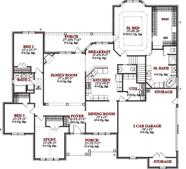 Traditional Floor Plan - Main Floor Plan #63-118