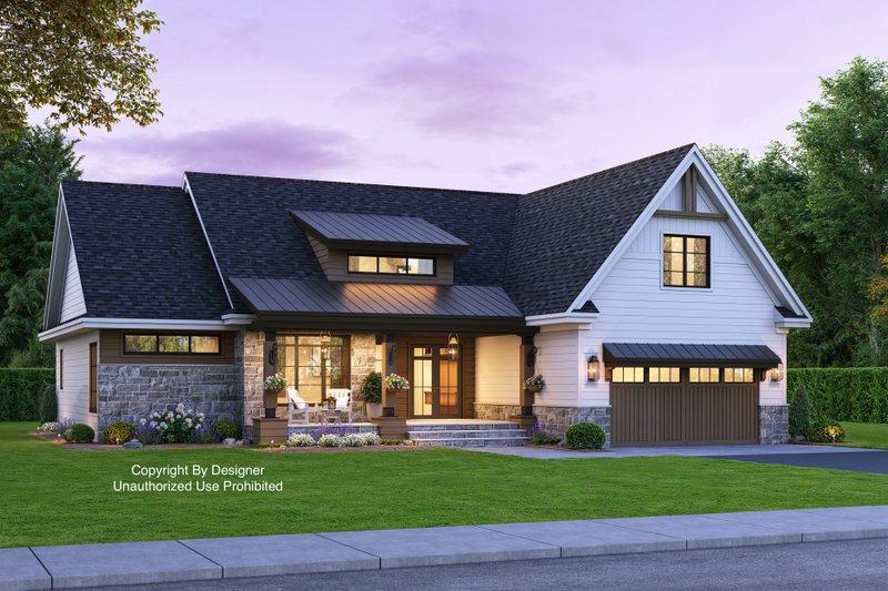 Home Plan - Farmhouse Exterior - Front Elevation Plan #51-1228