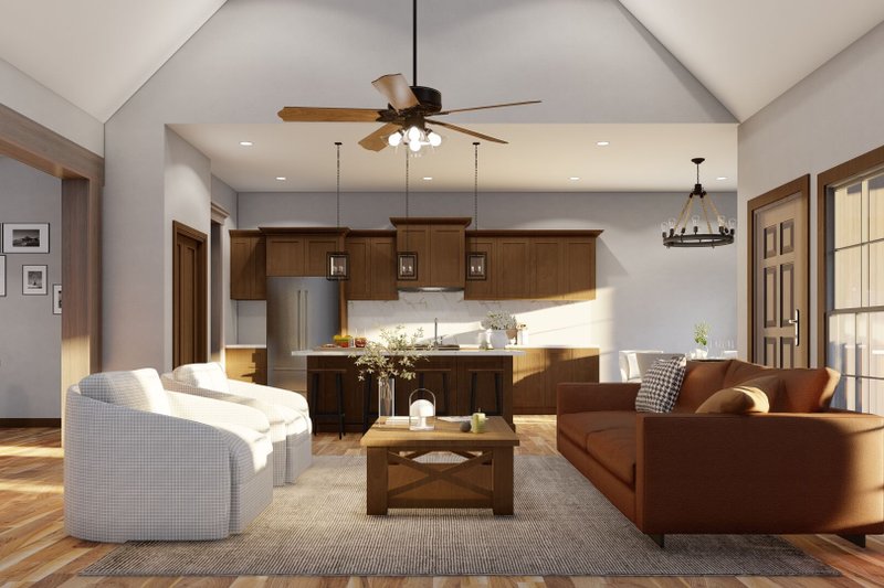 Architectural House Design - Interior - Family Room for Ranch House Plan #923-89 - 3 bed, 2.5 bath