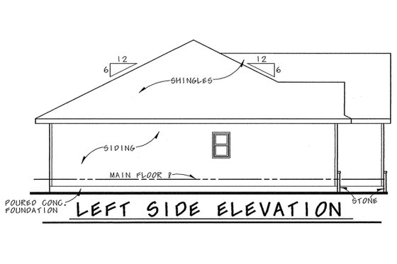 Exterior - Other Elevation for European House Plan #20-2176 - 1 bed, 2 bath