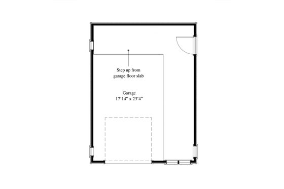 Floor Plan - Main Floor for Cottage House Plan #917-7, 0 bath