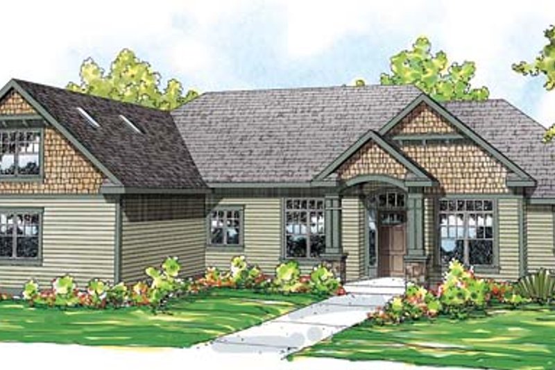 Dream House Plan - Craftsman Exterior - Front Elevation Plan #124-846