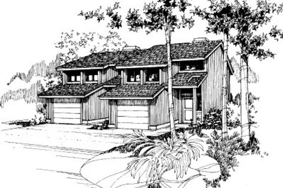 Exterior - Front Elevation House Plan #303-453 - 3 bed, 1.5 bath