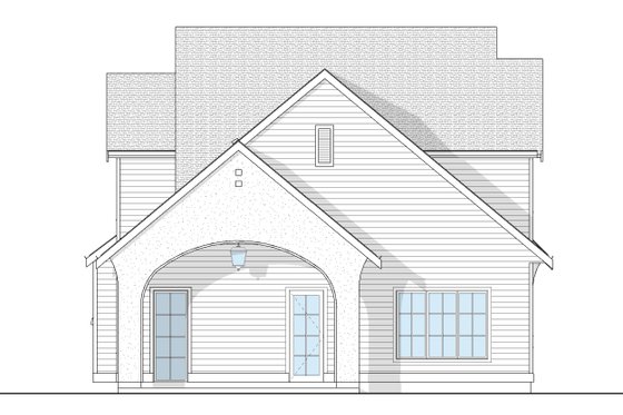 Exterior - Rear Elevation 2 for European House Plan #1114-28 - 3 bed, 2.5 bath