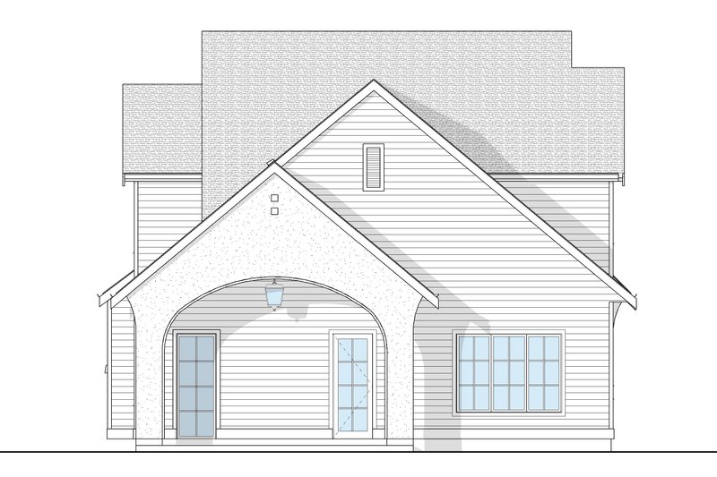 Home Plan - Exterior - Rear Elevation 2 for European House Plan #1114-28 - 3 bed, 2.5 bath