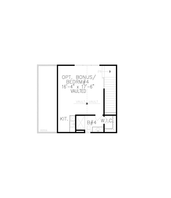 House Design - Floor Plan - Upper Floor for Farmhouse House Plan #54-588 - 3 bed, 2.5 bath