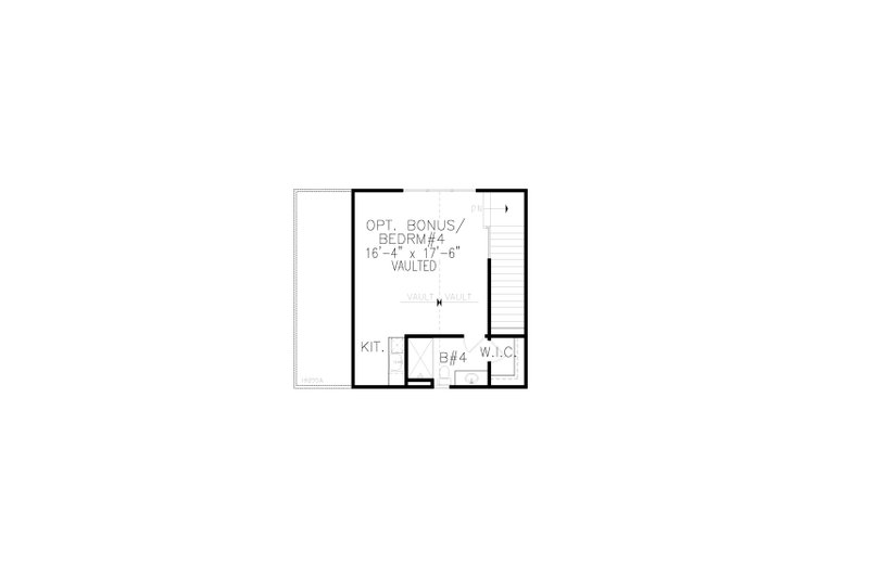 Architectural House Design - Floor Plan - Upper Floor for Farmhouse House Plan #54-588 - 3 bed, 2.5 bath