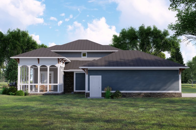 Dream House Plan - Exterior - Other Elevation 1 for Prairie House Plan #1064-169 - 3 bed, 3 bath