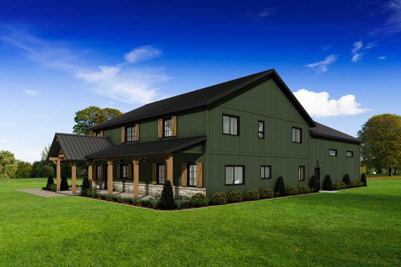 Dream House Plan - Exterior - Rear Elevation for Barndominium House Plan #1084-14 - 3 bed, 2.5 bath