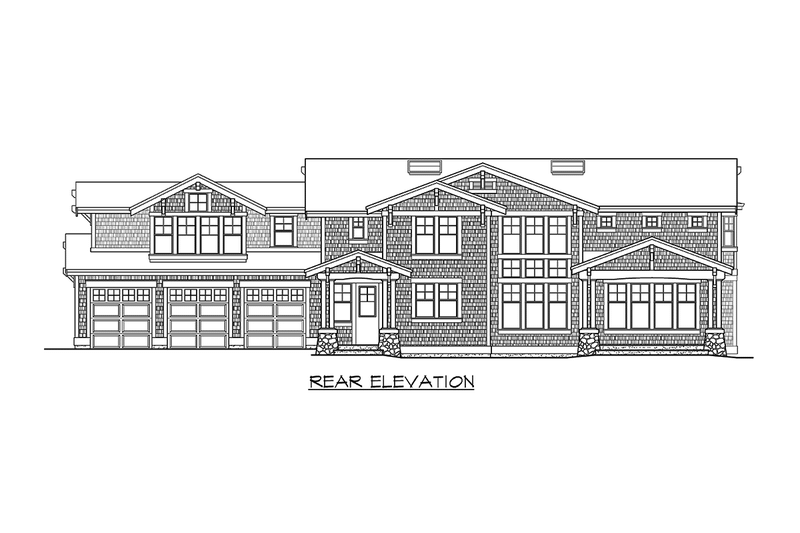 Dream House Plan - Exterior - Other Elevation 2 for Craftsman House Plan #132-164 - 4 bed, 3.5 bath