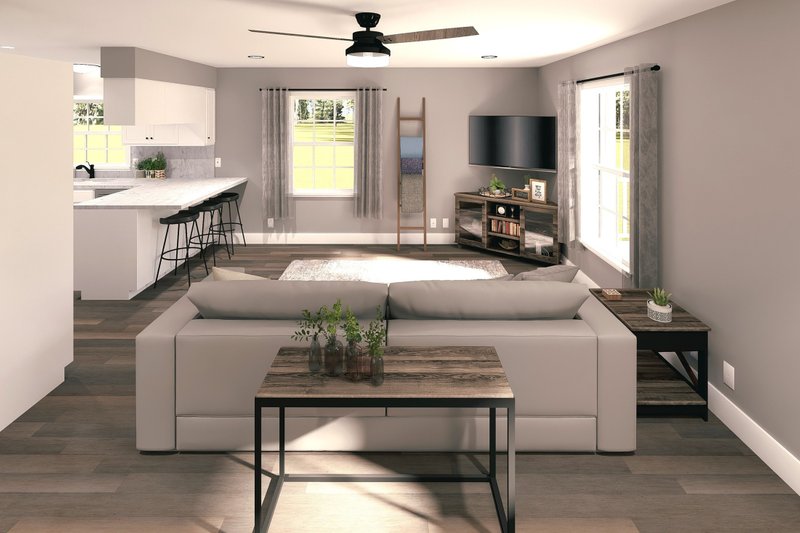 Architectural House Design - Interior - Family Room for Country House Plan #44-203 - 2 bed, 1 bath
