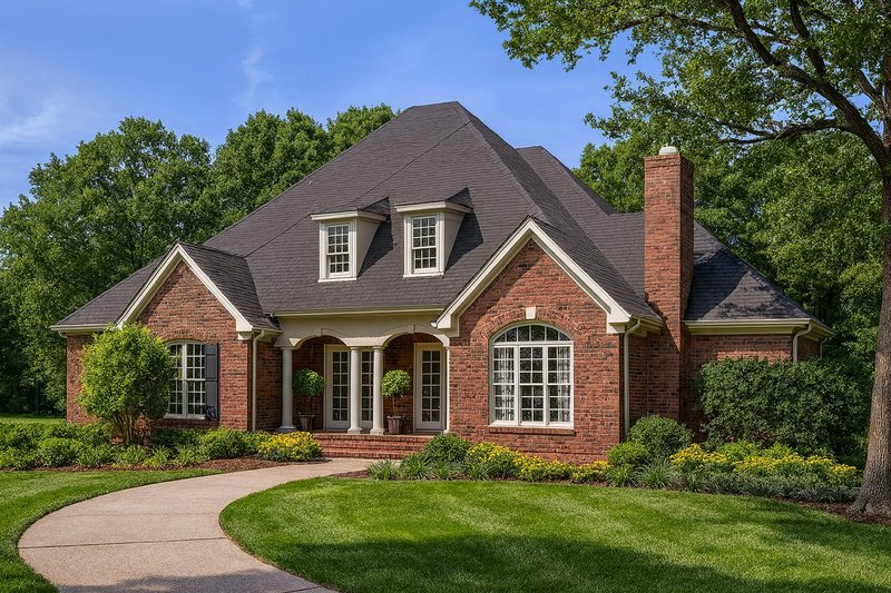 European Style House Plan - 5 Beds 5.5 Baths 3370 Sq/Ft Plan #17-228 Exterior