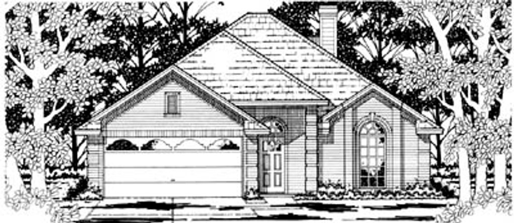 Exterior - Front Elevation 2 for Traditional House Plan #42-236 - 3 bed, 2 bath