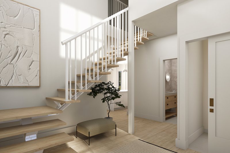 Architectural House Design - Interior - Entry for Modern House Plan #23-2865 - 3 bed, 1.5 bath