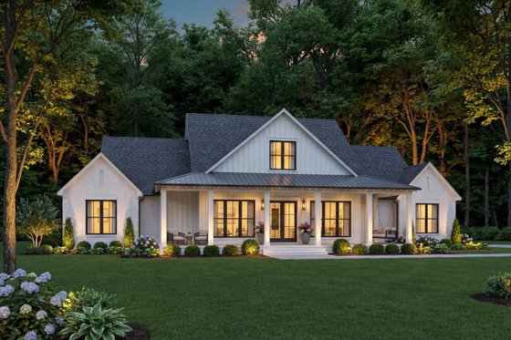 Exterior - Front Elevation 3 for Farmhouse House Plan #430-390 - 4 bed, 3.5 bath