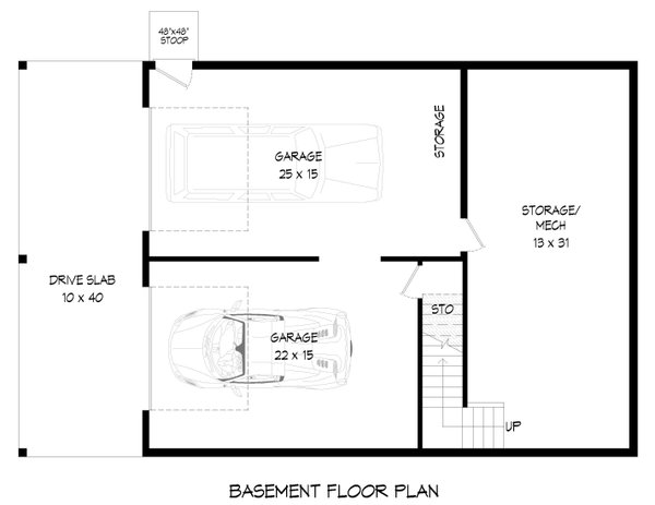 Country Floor Plan - Lower Floor Plan #932-695