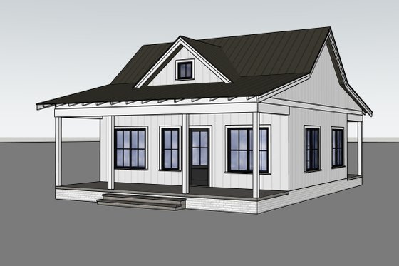 Exterior - Other Elevation for Country House Plan #1105-20 - 1 bed, 1 bath