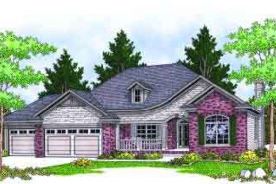 Exterior - Front Elevation for European House Plan #70-669 - 2 bed, 2 bath