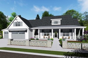 Country Exterior - Front Elevation Plan #1069-3