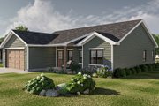 Ranch Style House Plan - 3 Beds 2 Baths 1417 Sq/Ft Plan #455-367 