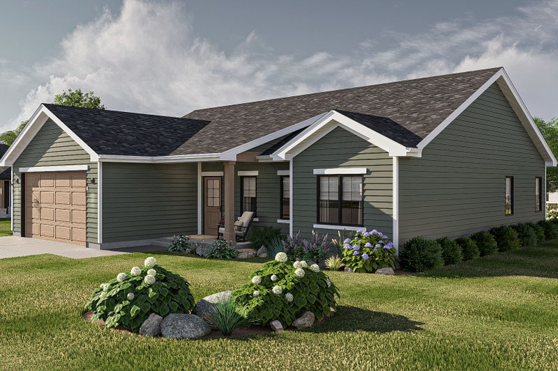 House Blueprint - Exterior - Other Elevation for Ranch House Plan #455-367 - 3 bed, 2 bath