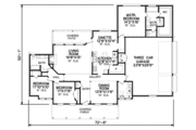 Southern Style House Plan - 3 Beds 2 Baths 1942 Sq/Ft Plan #65-340 