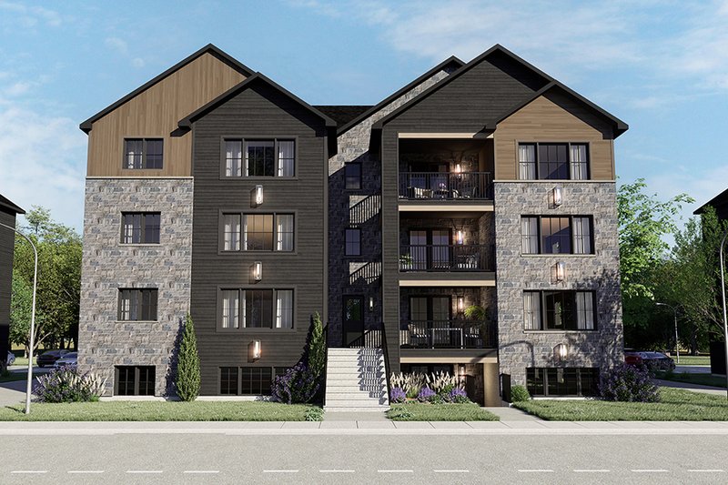 House Design - Exterior - Front Elevation 4 for Contemporary House Plan #23-2885 - 3 bed, 1 bath