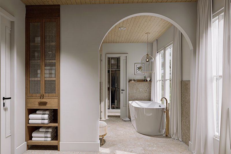 House Blueprint - Interior - Master Bathroom 1 for Country House Plan #23-2832 - 3 bed, 1.5 bath