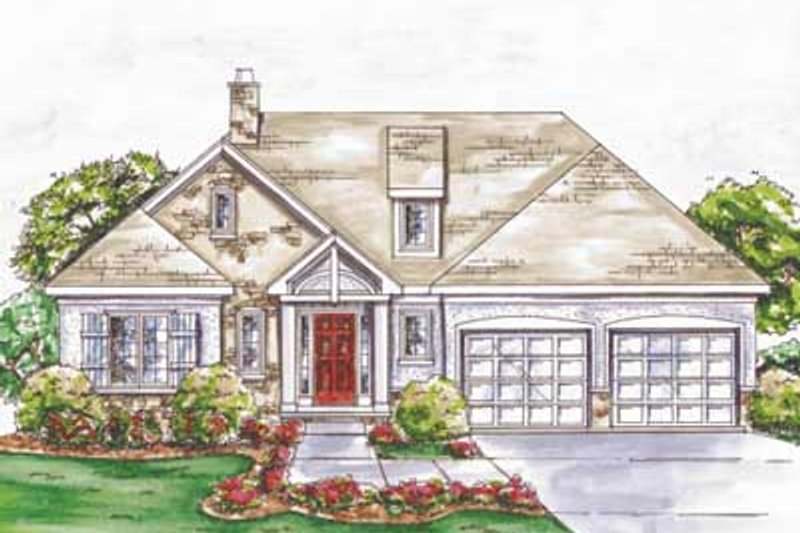 Architectural House Design - Traditional Exterior - Front Elevation Plan #20-1397