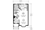 European Style House Plan - 2 Beds 1.5 Baths 1384 Sq/Ft Plan #25-205 