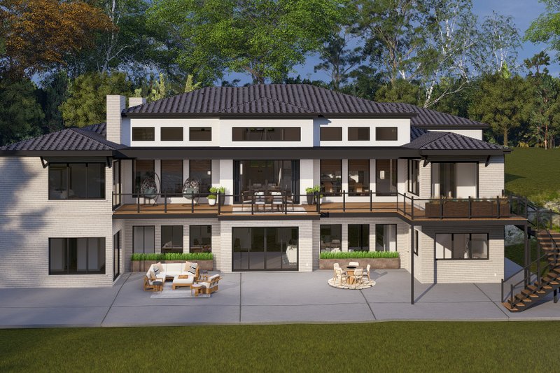 Home Plan - Exterior - Rear Elevation 1 for Craftsman House Plan #1060-431 - 4 bed, 6 bath