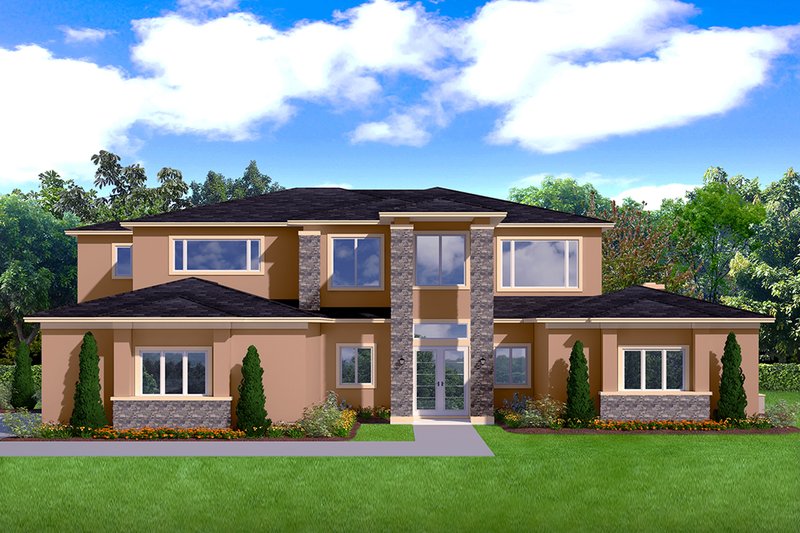 Architectural House Design - Contemporary Exterior - Front Elevation Plan #1058-181