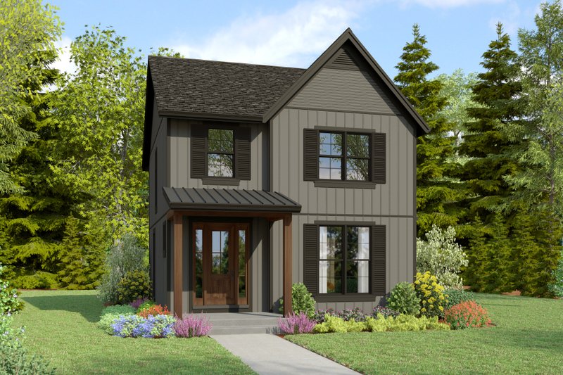 Farmhouse Style House Plan - 3 Beds 2.5 Baths 1658 Sq/Ft Plan #48-1166