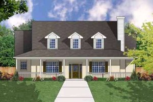 Country Exterior - Front Elevation Plan #40-363
