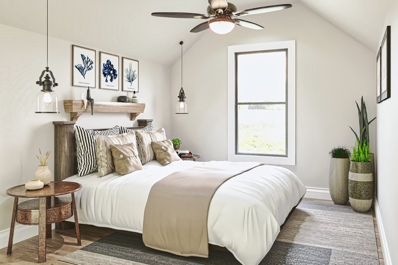 House Plan Design - Interior - Bedroom for Craftsman House Plan #54-594 - 1 bed, 1 bath