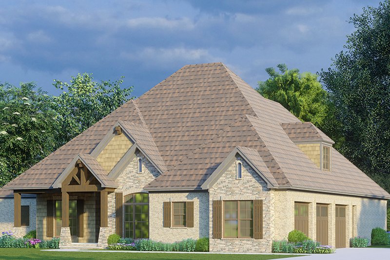 Dream House Plan - Exterior - Front Elevation 4 for European House Plan #923-76 - 4 bed, 2.5 bath