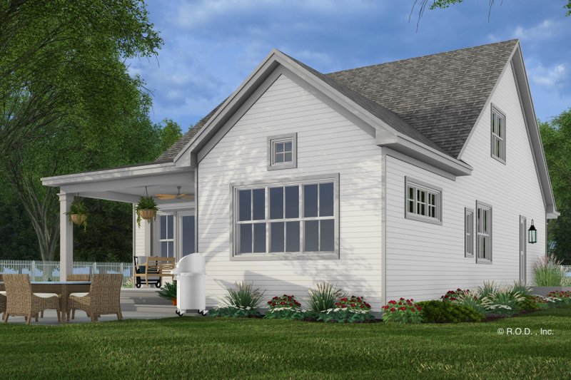 House Blueprint - Exterior - Rear Elevation 1 for Farmhouse House Plan #51-1283 - 3 bed, 3.5 bath