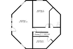 Floor Plan - Lower Floor for Contemporary House Plan #320-300 - 4 bed, 2 bath