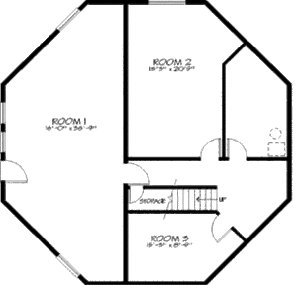 House Plan Design - Contemporary Floor Plan - Lower Floor Plan #320-300
