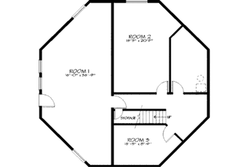 House Design - Floor Plan - Lower Floor for Contemporary House Plan #320-300 - 4 bed, 2 bath