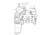 European Style House Plan - 4 Beds 6 Baths 4812 Sq/Ft Plan #417-431 