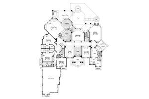Floor Plan - Main Floor for European House Plan #417-431 - 4 bed, 6 bath