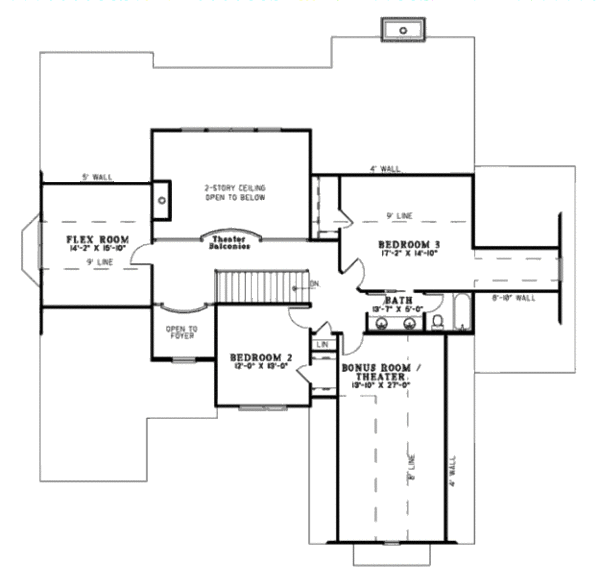 Dream House Plan - European Floor Plan - Upper Floor Plan #17-2302