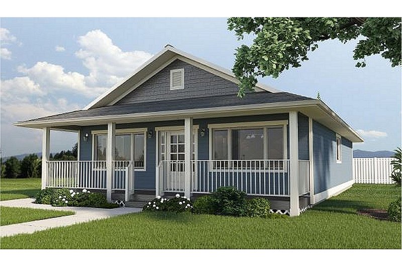 Cottage Style House Plan - 3 Beds 2 Baths 1260 Sq/Ft Plan #126-145